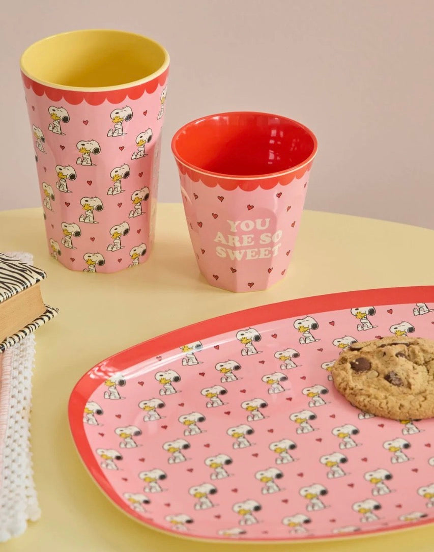 ASSIETTE/PLATEAU - Rose snoopy print