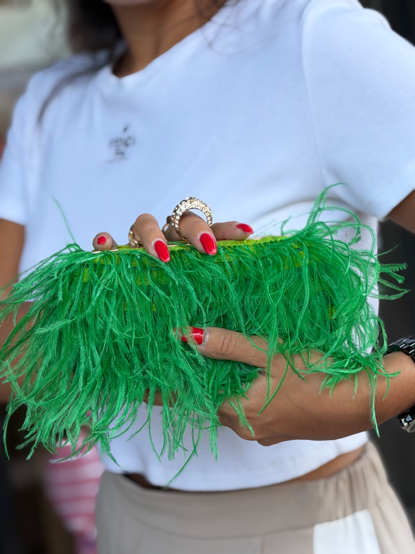 POCHETTE BIJOUX - Pluma, green