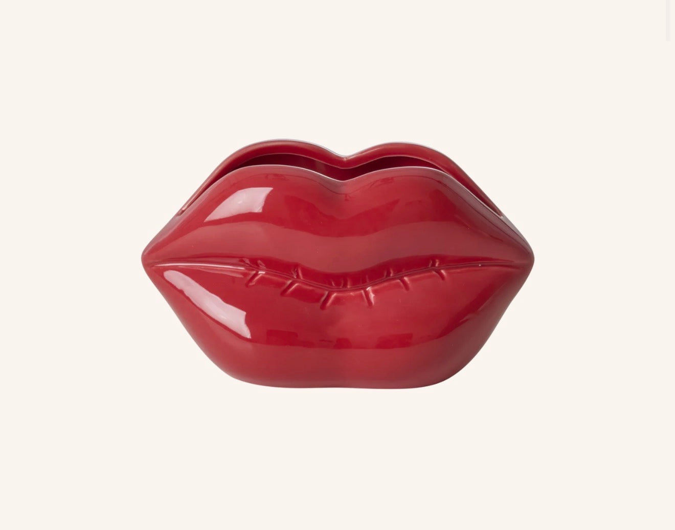 VASE LIPS - Céramique rouge